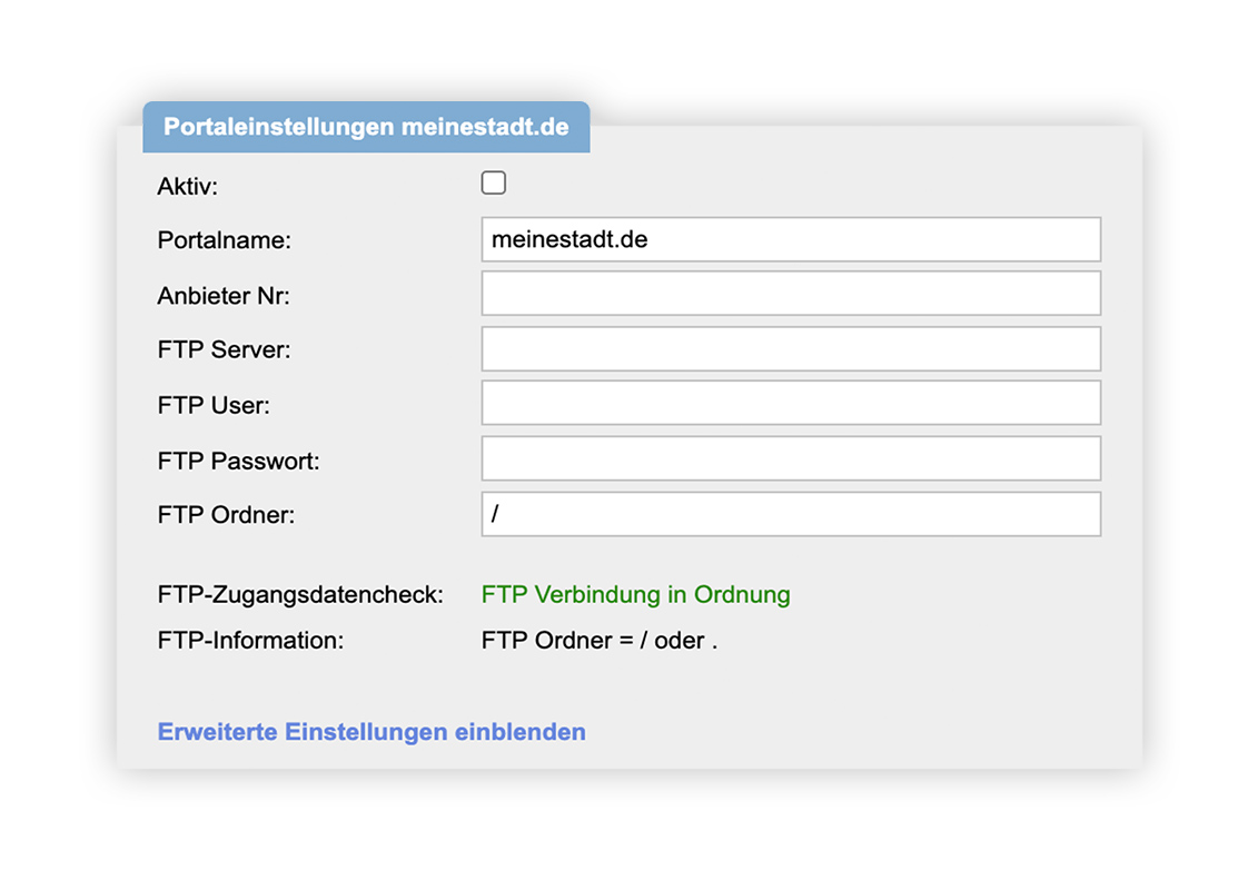 Screenshot onOffice Zugangsdaten
