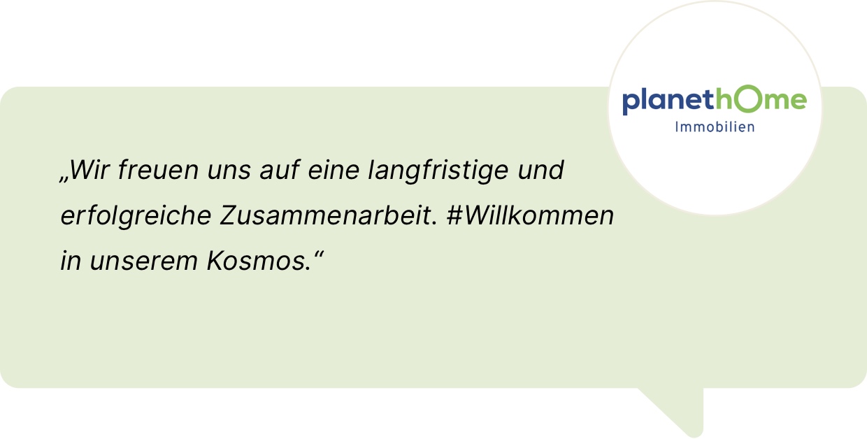 planethOme: langfristige und erfolgreiche Zusammenarbeit.